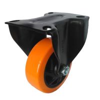 Rodízio 512 Placa Preto Fixo Roda Poliuretano 100kg Colson