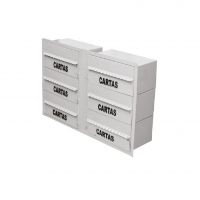 Caixa de Correio para Condomínio com 6 Módulos Muro Metalúrgica Dragão