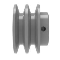 Polia Alumínio 2 Canais ao 90mm Mademil