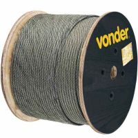 1 Metro De Cabo De Aço Af Zincado 04,8mm 3/16" 6 X 7 Vonder