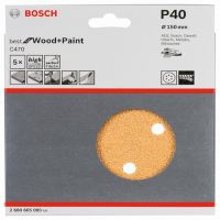 Disco de Lixa Bosch C470 Best for Wood&Paint; 150mm G40-5un 2608605085 Bosch