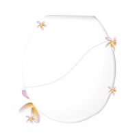 Assento Sanitário Almofadado Perfumado Floral Bellart Branco Durin