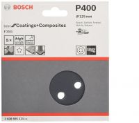 Jogo de Disco Lixa 125mm Grão 400 com 5 Unidades Bosch