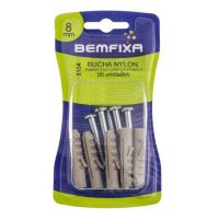 Bucha De Nylon Com Parafuso 8mm Bemfixa 