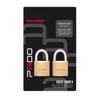 Cadeado 2 Lt 35mm 4 Chaves Iguais Pado