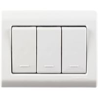 Caixa de Sobrepor com 3 Interruptores Simples 10 A 250 V LizFlex Branca Tramontina