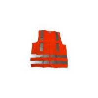 Colete Refletivo Tamanho M 4 Bolsos Laranja Steelflex