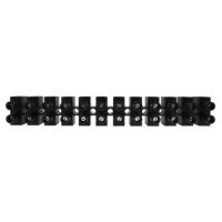 Conector Barra Borne 16mm Com 12 Polos Preto Lukma
