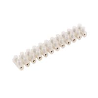 Conector Elétrico Para Fio 4mm 12 Bornes 250V 24A Branco Lukma
