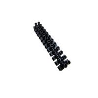 Conector Barra Borne 10mm Com 12 Polos Preto Lukma