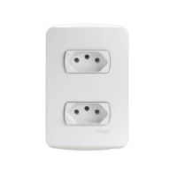 Conjunto 2 Tomadas 2p+T 10a 250v Branco Miluz Schneider Electric