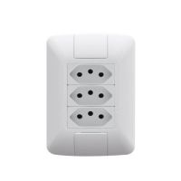 Conjunto 3 Tomadas 2P + T 10A 250V 4X2 Aria Tramontina