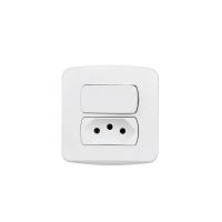 Conjunto Sobrepor 1 Interruptor Simples + 1 Tomada 10A Miluz Schneider Eletric