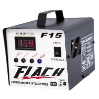 Carregador Inteligente de Baterias F15 Bivolt 15A Com Aux. Partida 12V Flach