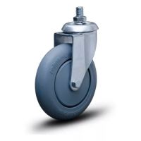 Rodízio Rosca Giratória Roda em Borracha Plástica 60kg dd