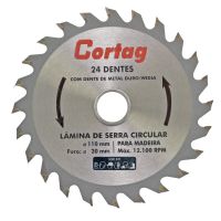 Disco Serra Circular 110x20mm 24 Dentes Cortag