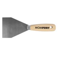 Espátula de Aço Com Cabo Madeira 100mm Momfort