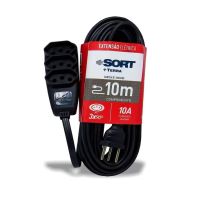 Extensão Elétrica Cabo PP 3 X 0,75mm Com 3 Tomadas 10 Metros Daneva