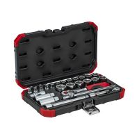 Jogo De Soquetes R59003026 Sextavados 26 Peças 3/8” Polegadas Gedore Red