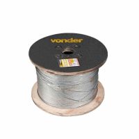 1 Metro Cabo De Aço Com Alma De Aço Galvanizado 4,76 mm 3/16" 18 x 7 Vonder