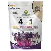 Fertilizante 4 em 1 Torta + Farinha + Humus + Carvão 700g 8001028-U Vitaplan