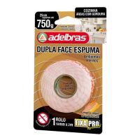 Fita Dupla Face Espuma Fixa Pro Cozinha 19mmX2m Adelbras