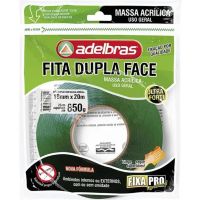 Fita Dupla Face Massa Acrílica 19mm x 20m Adelbras