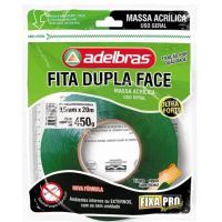 Fita Dupla Face Massa Acrílica 9,5mm x 20m Adelbras
