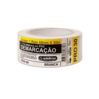 Fita PVC Demarcação Para Solo 48mm x 30m Branca Adelbras