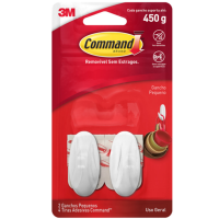 Gancho Pequeno Design com Adesivo 2un Command 3M