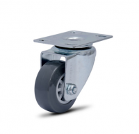 Rodízio 210 Placa Giratória Com Roda em PVC 45kg