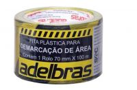 Fita Zebrada para Demarcação de Área 70mmx100m Adelbras