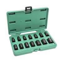 Jogo de Soquetes de Impacto Parede Fina de 10-24mm Sata