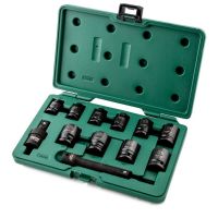 Jogo Soquete Impacto Sextavado 1/2" com 12 peças ST09009SJ Sata