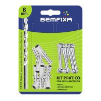 Kit Pratico 8mm Com Broca, Buchas e Parafusos Bemfixa