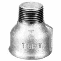 Luva de Redução Macho-Fêmea Galvanizado 2x1"x1/2" Tupy