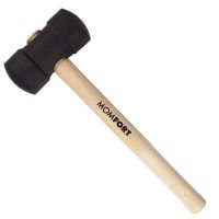Martelo de Borracha Com Cabo Madeira 60mm Momfort