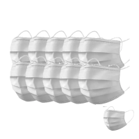 Kit com 10 unidades Máscara Cirúrgica Branca WK Tripla Camada Genova