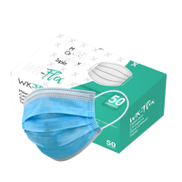 Máscara Cirúrgica Wk Tripla Camada Com Elástico Azul Caixa 50unid Genova