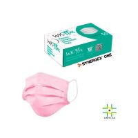Máscara Cirúrgica Wk Tripla Camada Com Elástico Rosa Caixa 50unid Genova