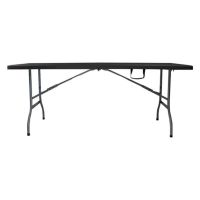 Mesa Dobrável Robust Preta 1,80m Nautika