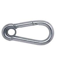 Mosquetão com Trava Simples e Olhal 9x90mm- Carbografite