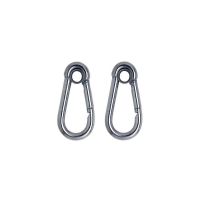 2 Unidades Mosquetão com Trava Simples e Olhal 6x60mm Carbografite