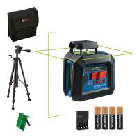 Nível a Laser GLL 2-20 G Verde 360° com Tripé + Pilhas Recarregáveis Bosch