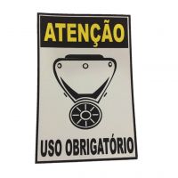 Placa Uso Obrigatório Respirador30x20cm