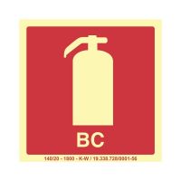 Placa de Sinalização Fotoluminescente 25 X 25cm Pó BC Edilmar Paiva