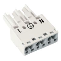 Plug Winsta Fêmea 3 Polos 770-223 de até 4mm² Branco Wago