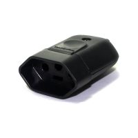 Plugue Fêmea 2P 10A 250V Preto E Branco Tramontina 