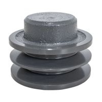 Polia Em Ferro Fundido 100mm 2 Canais Perfil B Mademil