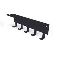 Prateleira Com Gancho Preta Dicarlo